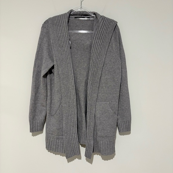 Cyrus Sweaters - Cyrus Women's Sweater Cardigan with Hood grey Size 1X